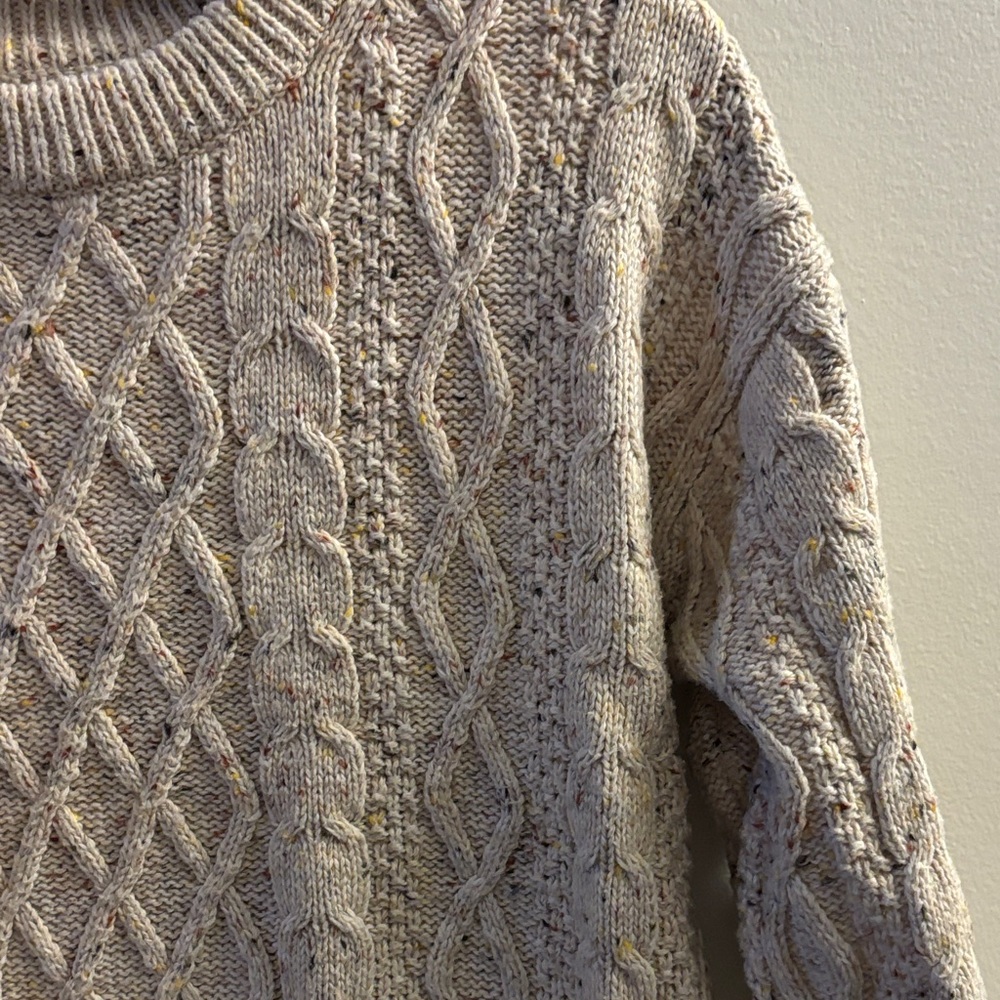 J. Crew Factory Textured Knit Sweater in Beige Speckled - Picture 4 of 5